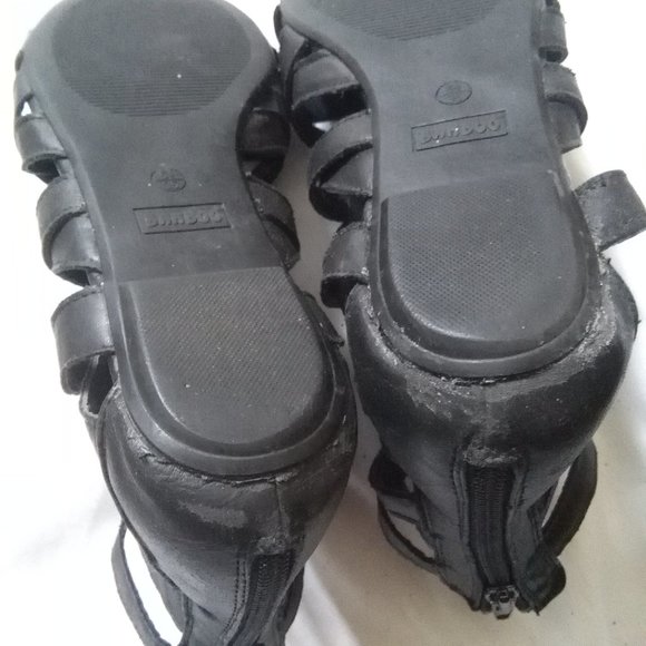 Bamboo Black Gladiator Ankle Length Sandals - Picture 7 of 7